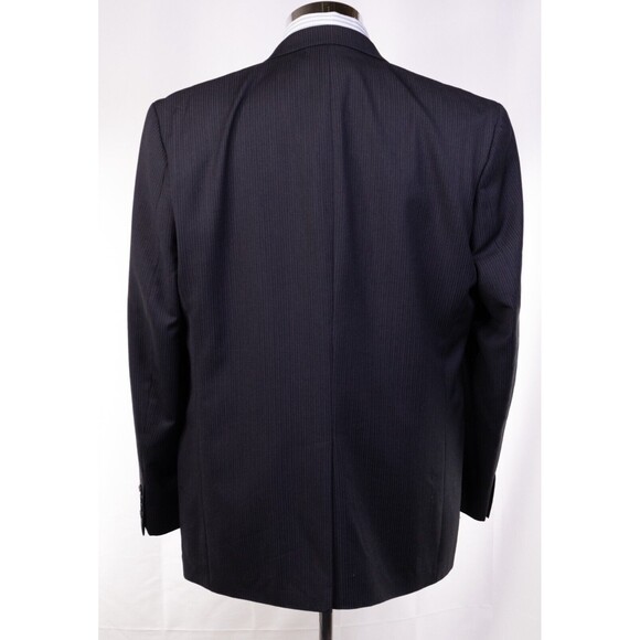 CHAPS Mens Black Wool Blend 2 Button Blazer Sport Coat Single Vent Size 44R - Picture 3 of 12